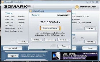Gigabyte GeForce GTX 285 3DMark05